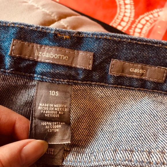 Liz Claiborne vintage med blue wash jeans classic high rise straight leg Sz 10S - Picture 9 of 14